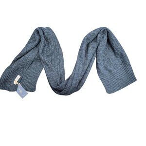 Universal Thread Navy Ribbed Oblong Knit Scarf 72"x8" Soft Acrylic Blend Warm Wi